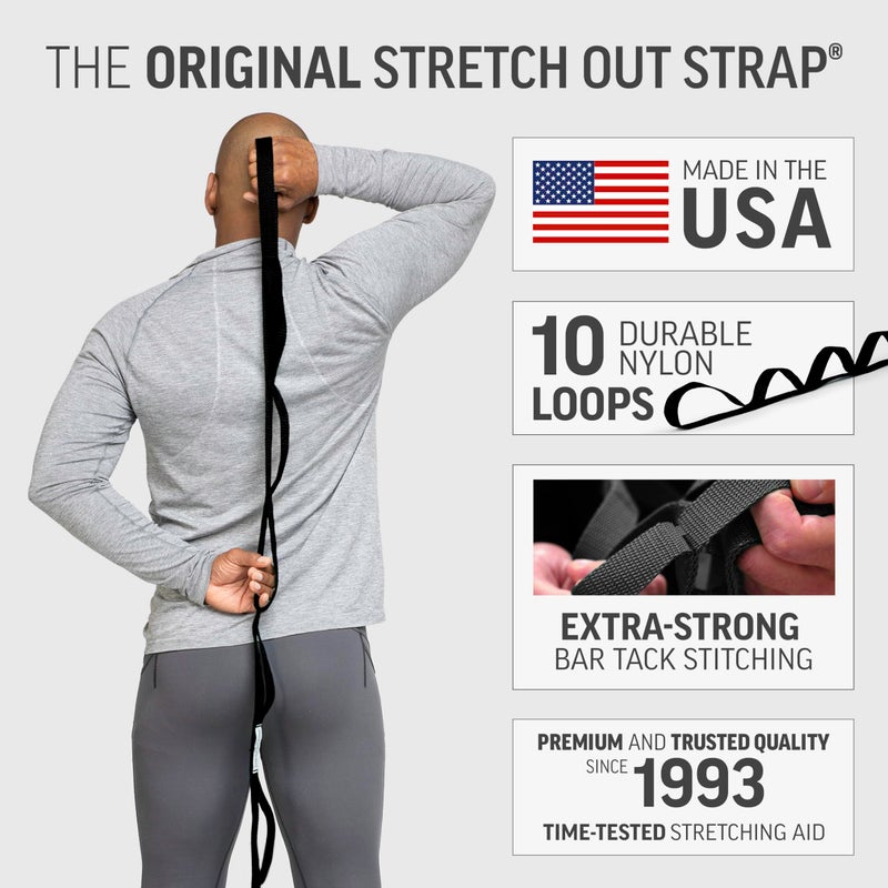 OPTP The Original Stretch Out Strap with Exercise Poster, USA Made Top Choice Stretch Out Straps for Physical Therapy, Yoga Stretching Strap or Knee Therapy (XL) - Image 4
